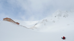 千畳敷カールの雪は軽かった