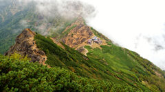 赤岳天望荘と登山者