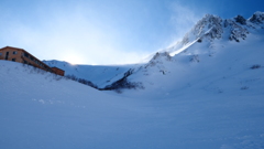 千畳敷カール、風は強いが晴れていた