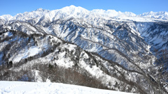 大辻山から見る大日岳の堂々としていることよ！