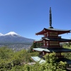 新倉山浅間公園展望デッキから見た忠霊塔と富士山 3