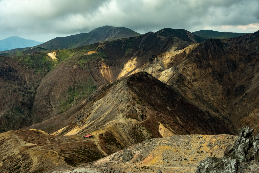 茶臼岳山頂から