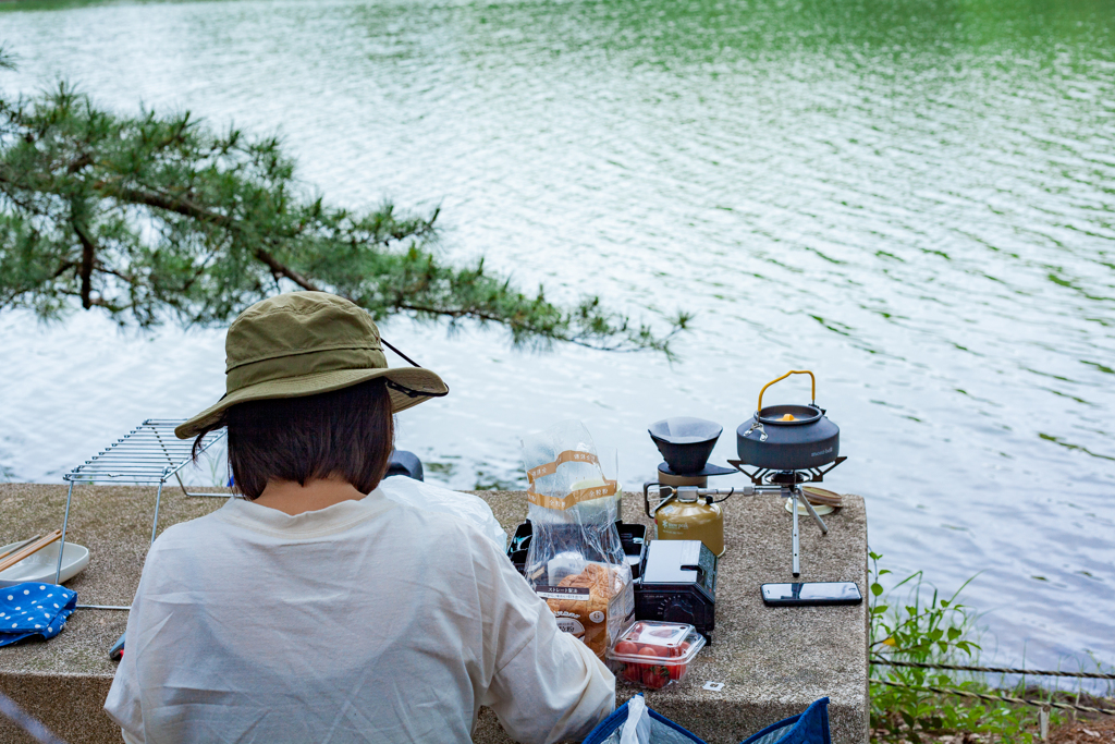 湖のあるCAMP