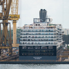 シンガポールドックから出渠直前のWESTERDAM