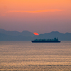 ホルムズ海峡の夕陽