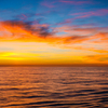 インド洋での夕陽
