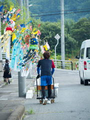 台車に乗って