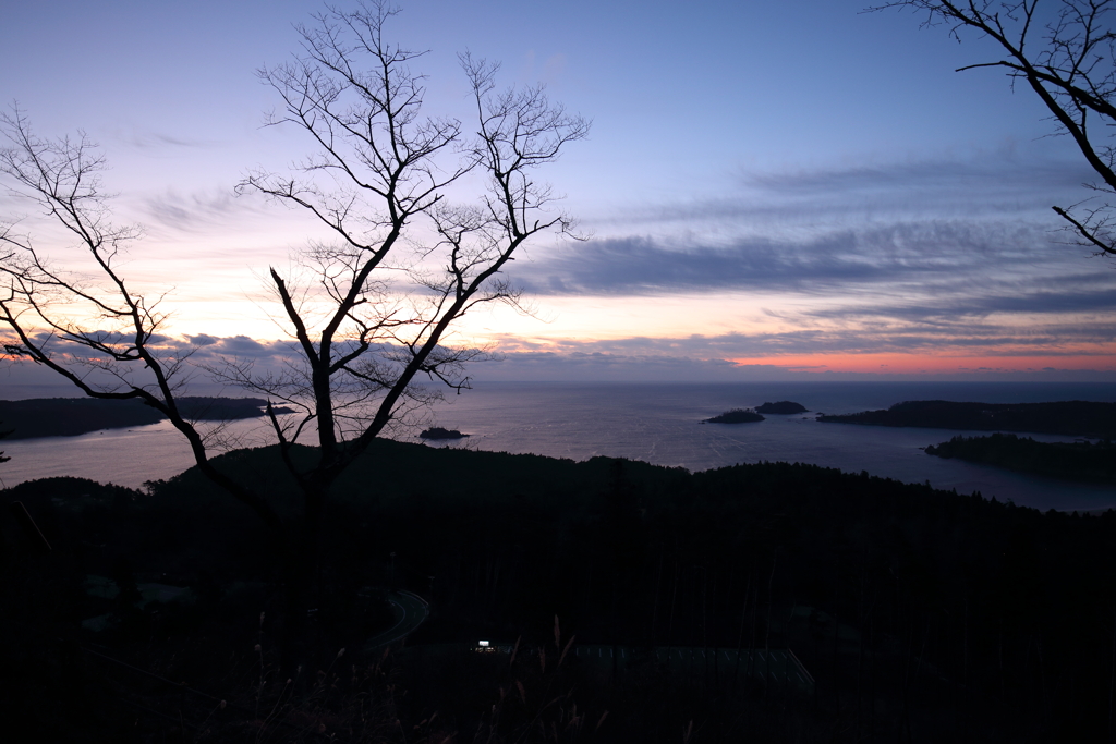 気仙沼、大島の夜明け
