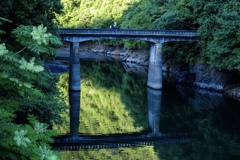 夏の橋景色