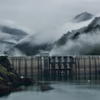 雨上がりのダムサイト