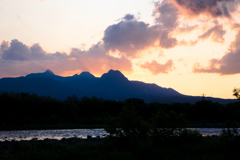 夕方の榛名山