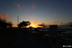 沈みゆく夕日