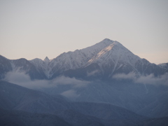 常念岳と槍ヶ岳