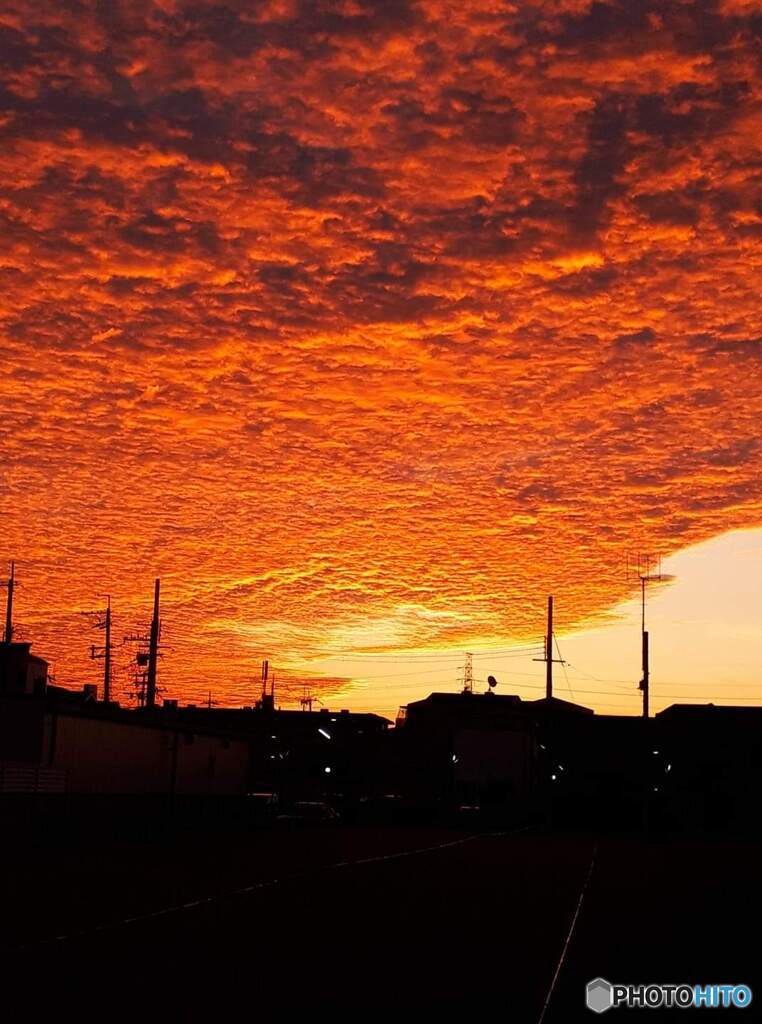 晩秋の夕空