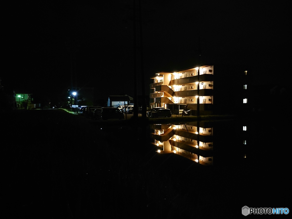 アパート建屋の風景