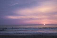 海の向こうに太陽