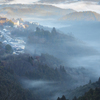包まれた吉野山