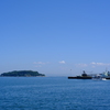 猿島と横須賀 新港ふ頭
