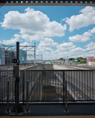 川和町駅ホームからのわた雲（積雲）