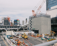 工事中のJR渋谷駅西口