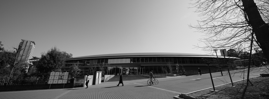 多摩市立中央図書館 レンガ坂側