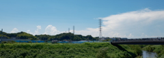 八和らぎ橋付近からの夏空