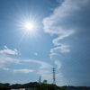 夏の太陽と雲