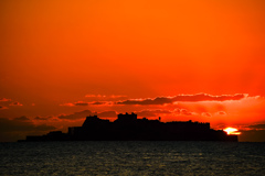 端島の夕日