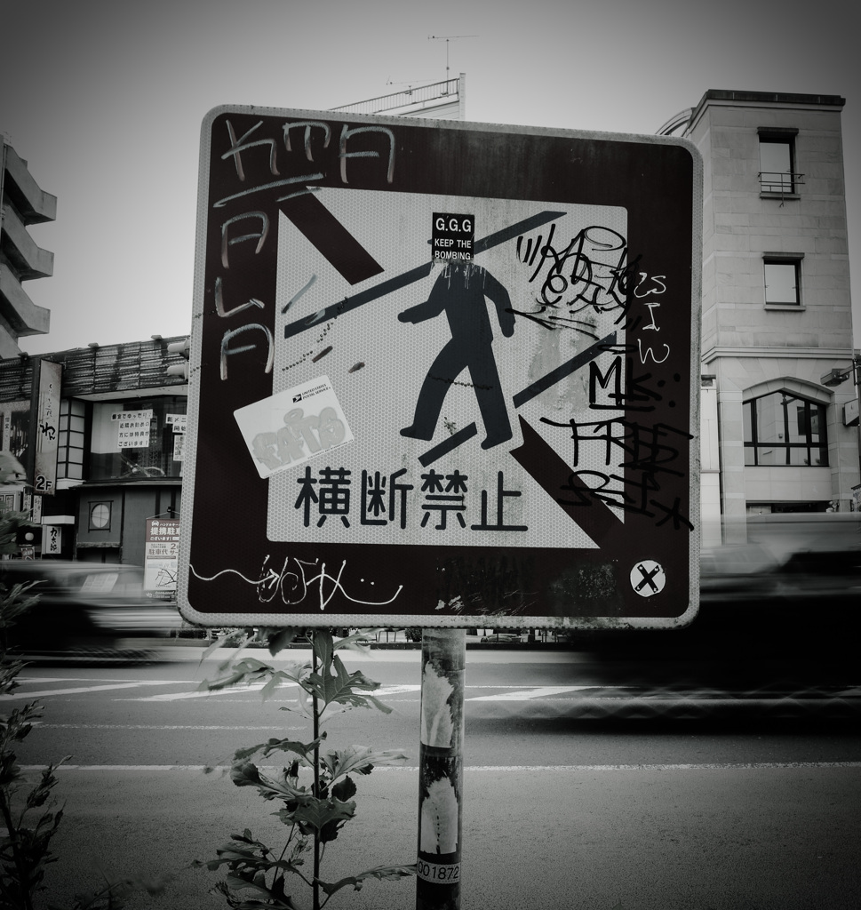 横断禁止