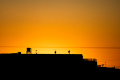 何丁目かの夕日