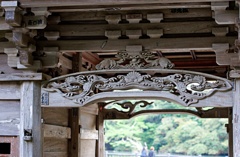 楼門の木彫り