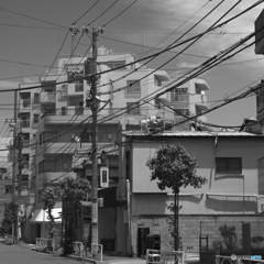 電線とビル