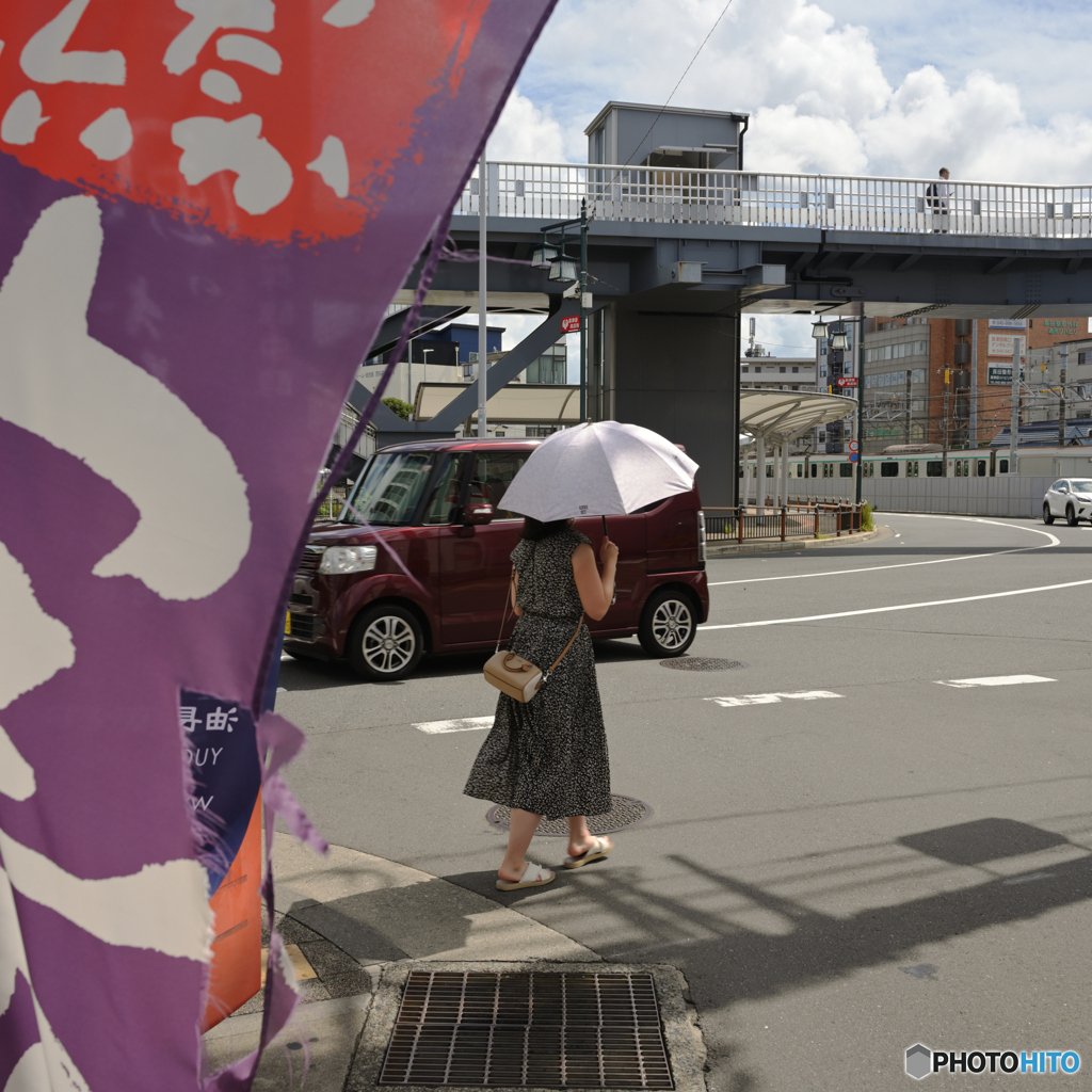 日傘の女