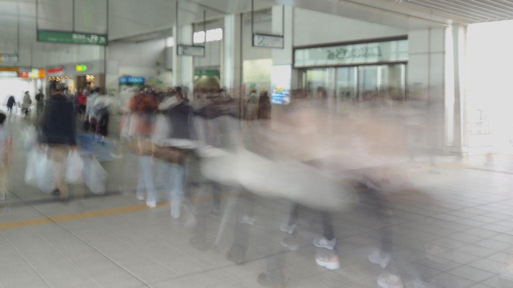 ペデストリアンデッキのムカデ