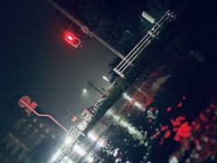 雨と信号