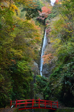 滝の紅葉