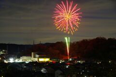 冬の夜の花火大会