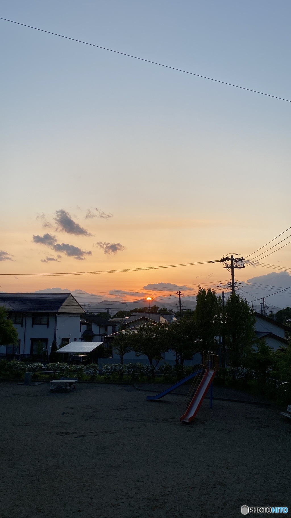 5月の夕陽