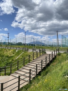 階段のある散歩道