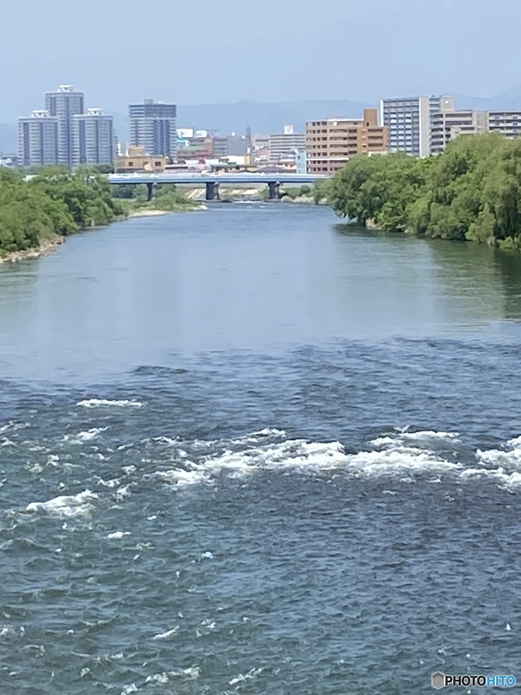 南大橋から眺める北上川