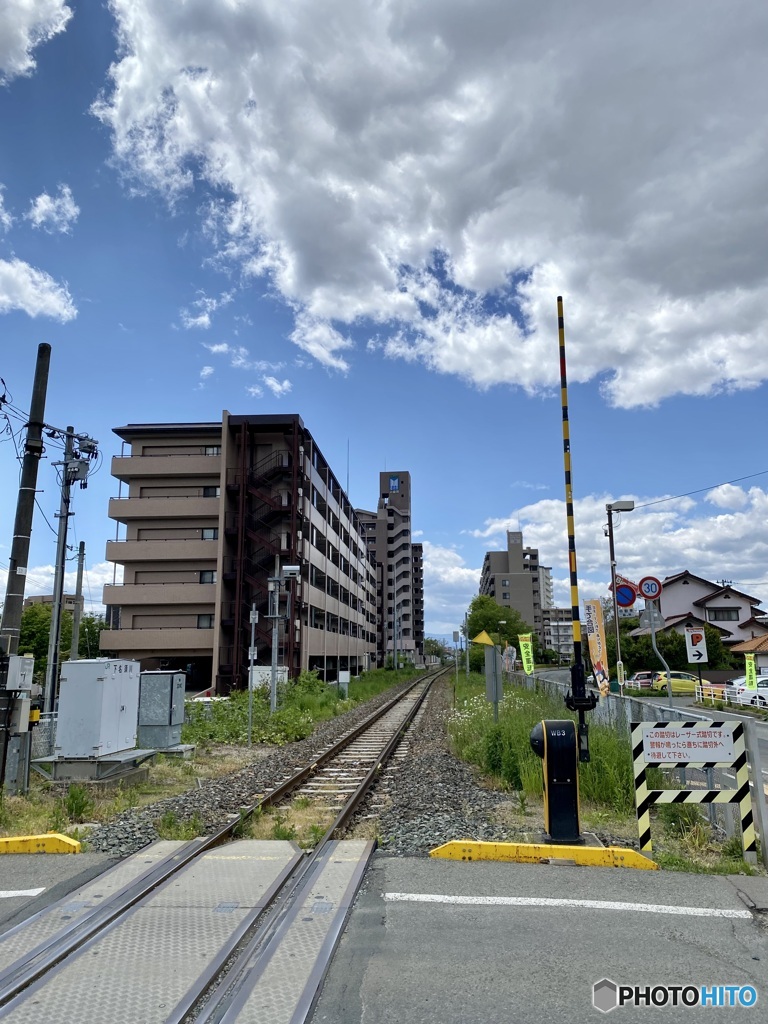 線路のある街