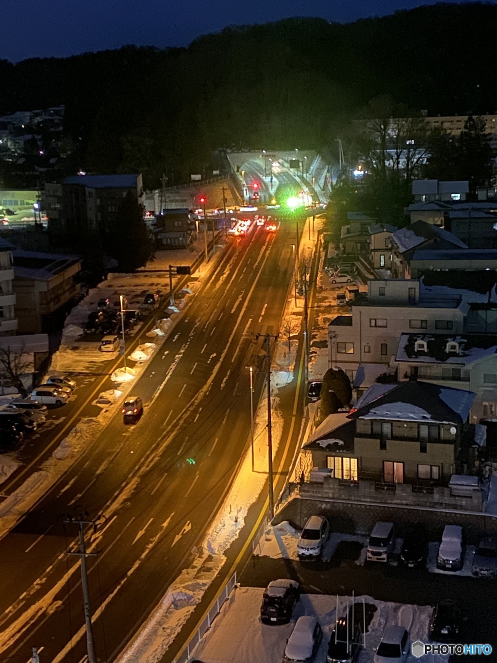 夜の北山トンネル