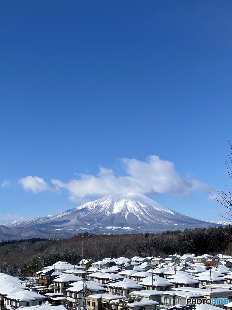 冬の岩手山