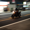 バイクの流し撮り