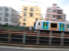 ムーミン　ラッピング電車