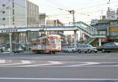 路面電車の走る街(岡山1978)