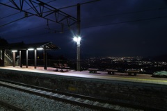 鉄道夜景(姨捨駅)