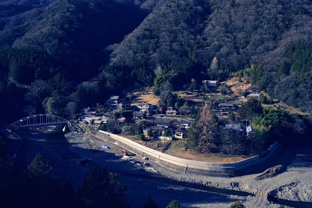 村の遠景