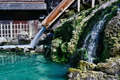 草津温泉湯畑の滝
