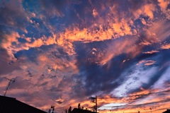 燃える夕空